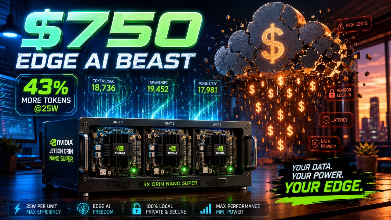 NVIDIA Jetson Orin Nano Super mini rack setup for edge AI inference