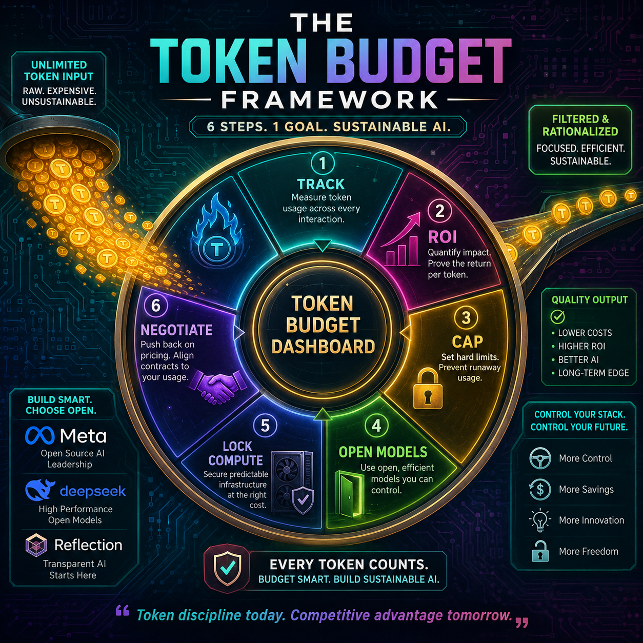 Token economics and compute governance diagram