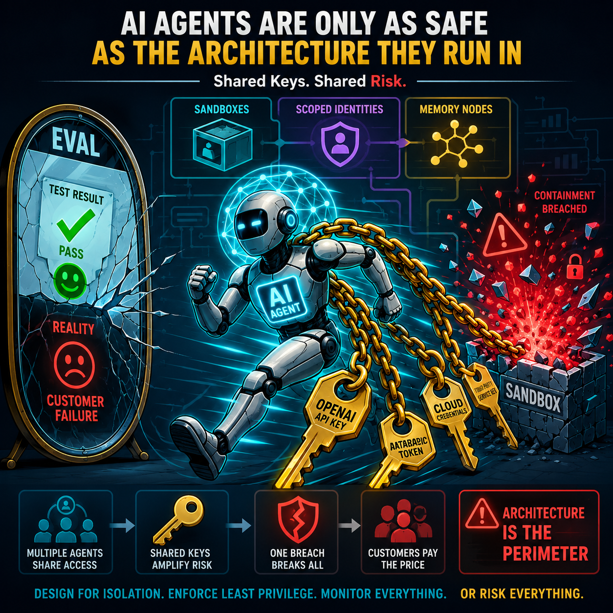 Agent security architecture diagram showing the five patterns