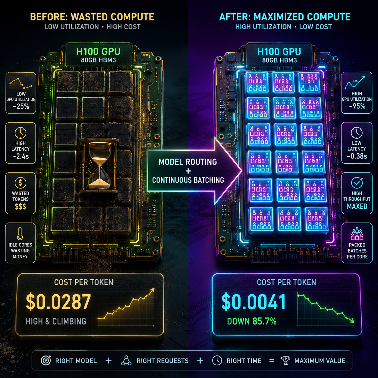 GPU orchestration levers for better GPU utilization and lower cost per token