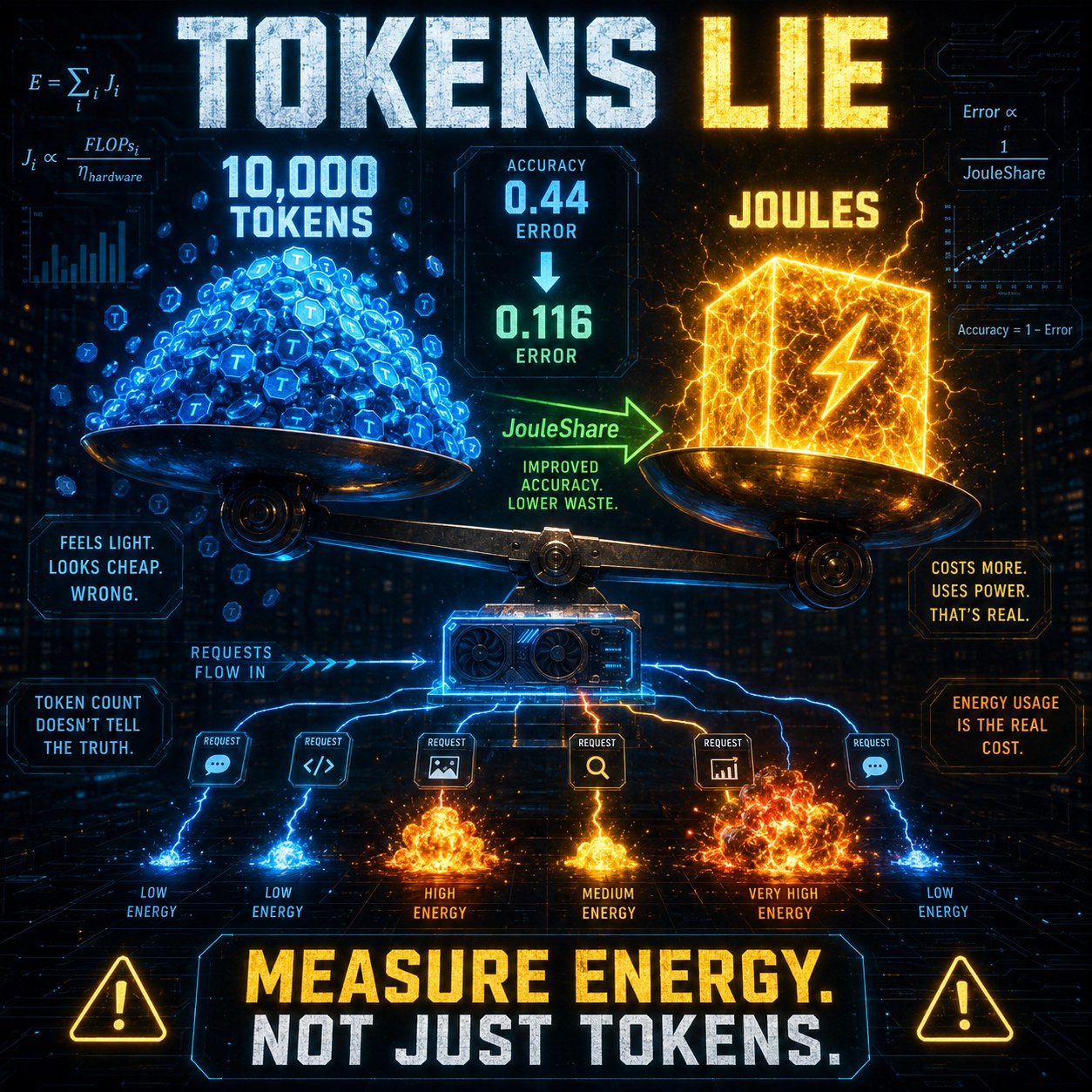 Measuring GPU power draw per request reveals the true joules-per-token cost of inference