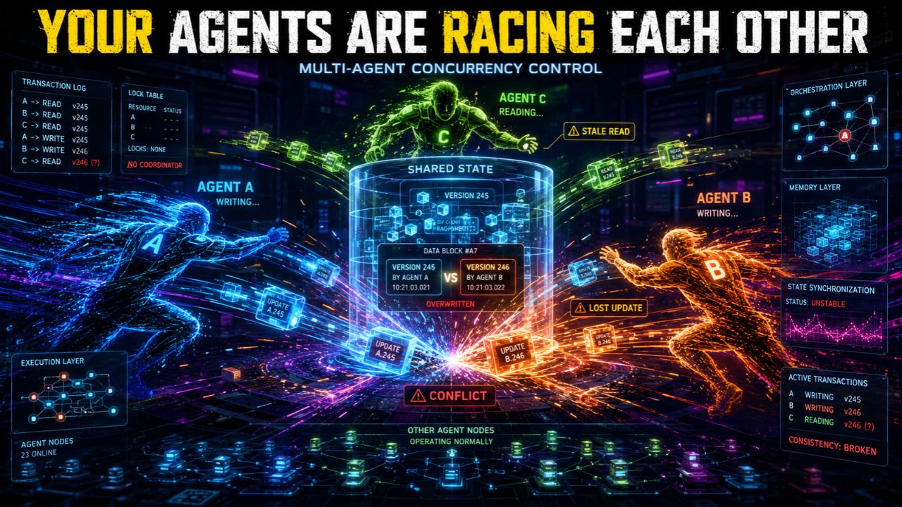 Multi-agent concurrency control shared state