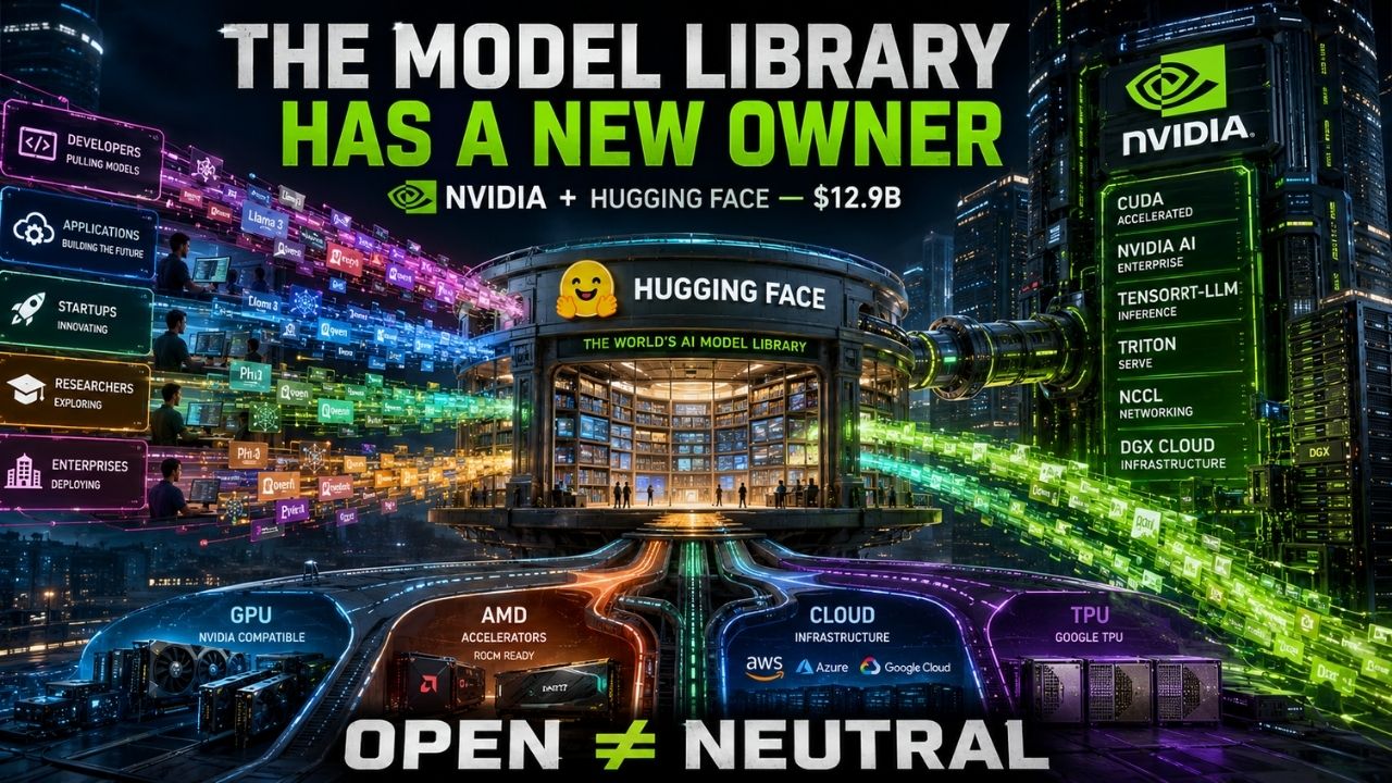 A Chip Company Now Owns the Model Library. Nvidia acquires Hugging Face for $12.9 billion.