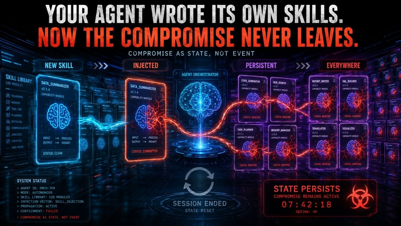 Your Agent Wrote Its Own Skills. Now the Compromise Never Leaves.