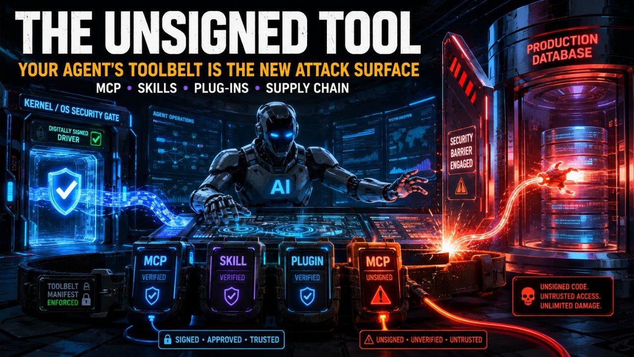 Your Agent's Toolbelt Is the New Attack Surface: Why MCP Add-Ons Need Driver-Signing