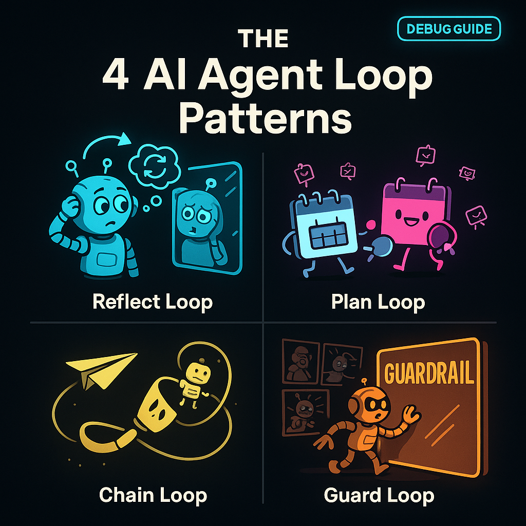 The four AI agent loop patterns diagram