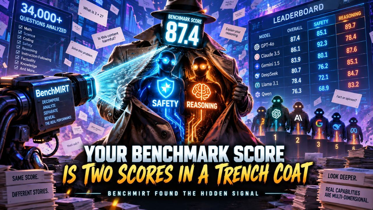 Your benchmark score split into safety and reasoning signals