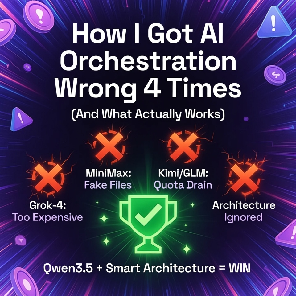 AI orchestration architecture diagram showing the four iterations