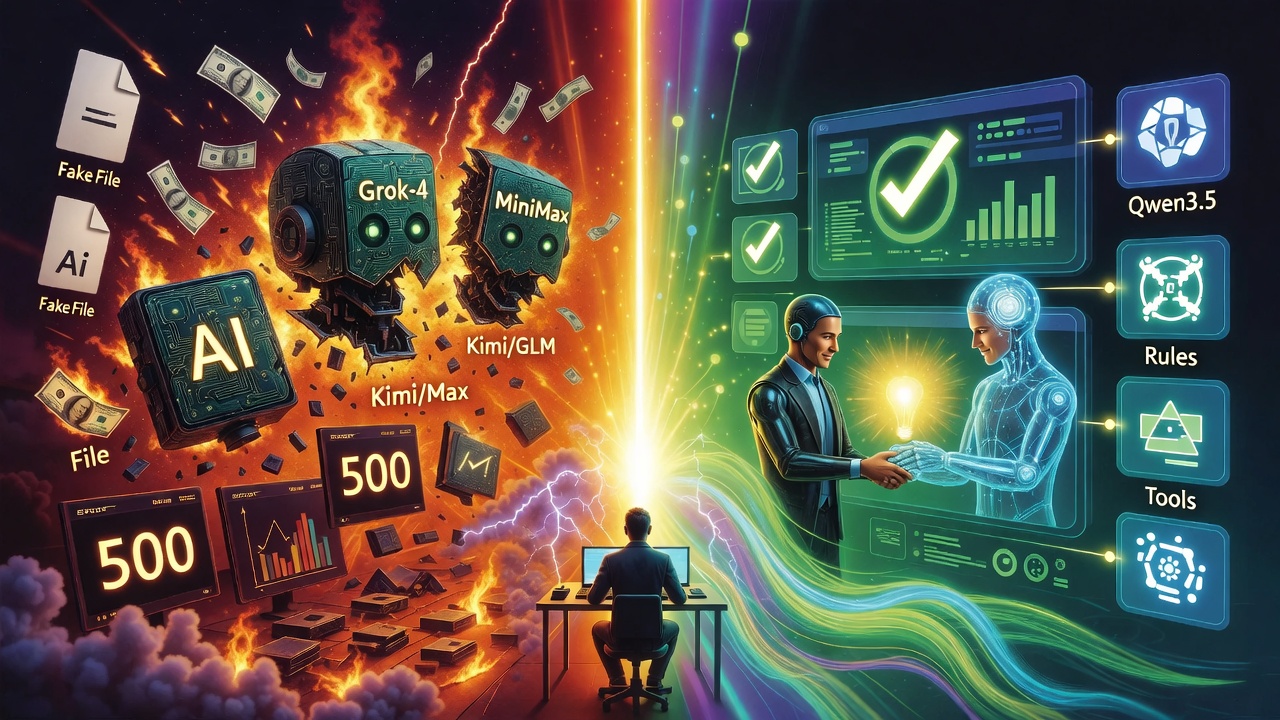 AI orchestration iteration journey from Grok-4 to Qwen3.5