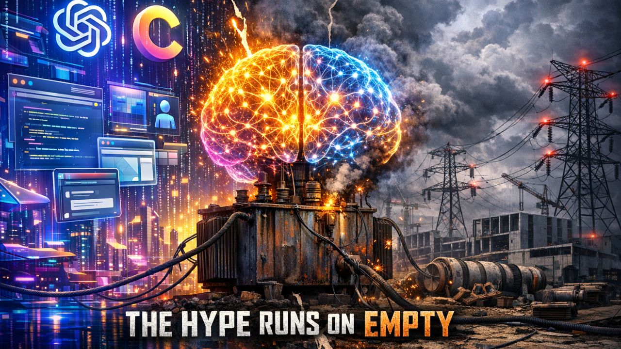 Data center construction site with cranes and power infrastructure, satellite view showing delayed construction projects across United States