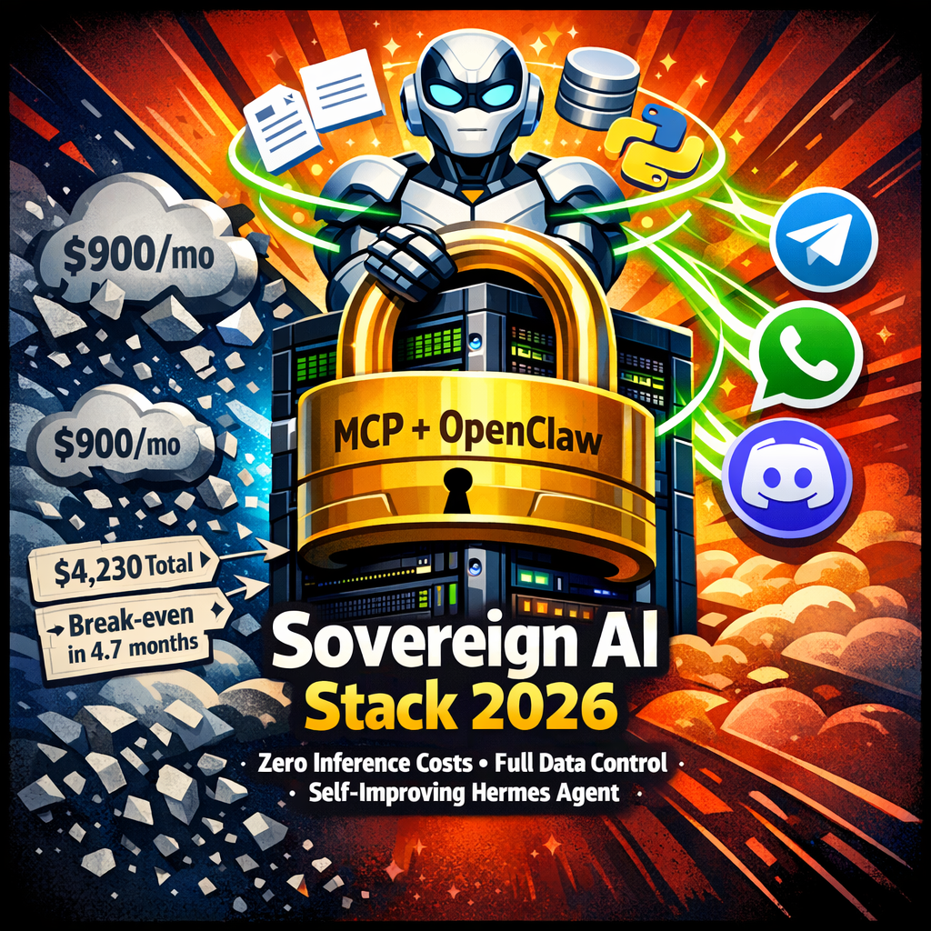 Sovereign AI stack hardware configuration showing dual RTX 4090 GPUs, 128GB DDR5 RAM, and AMD Ryzen 9 7950X processor