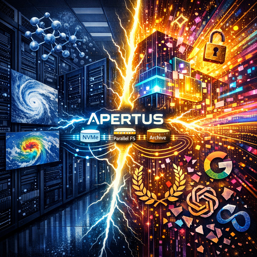 HPC to AI infrastructure conversion diagram showing Alps supercomputer architecture transformation