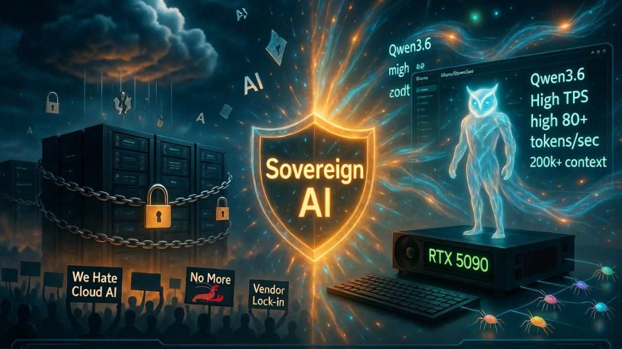 Sovereign AI infrastructure showing local GPU setup with Ollama and OpenClaw running Hermes Agent