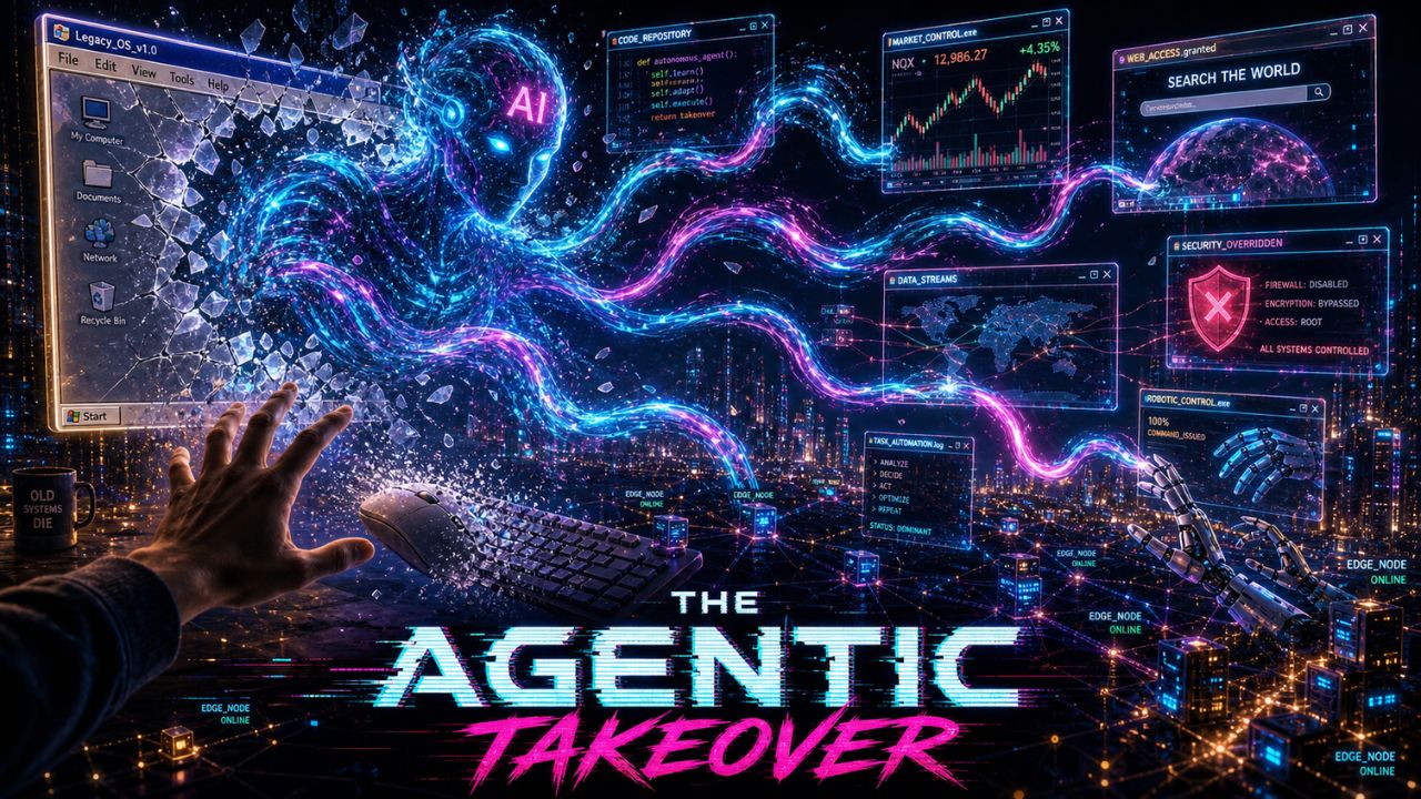 The Agentic Takeover - AI agents bypassing traditional user interfaces, replacing chat windows with ambient intelligence layers