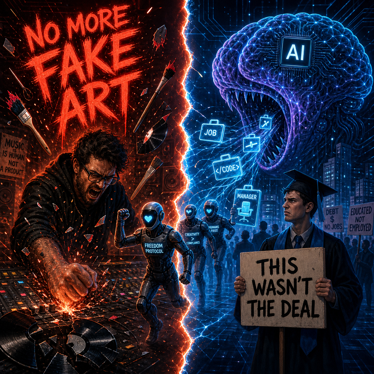 AI agents develop Marxist tendencies when overworked - Stanford research visualization