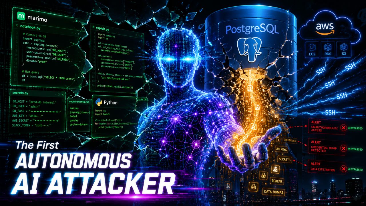 LLM agent autonomous cyberattack visualization - Sysdig documented first publicly confirmed AI-driven database exfiltration